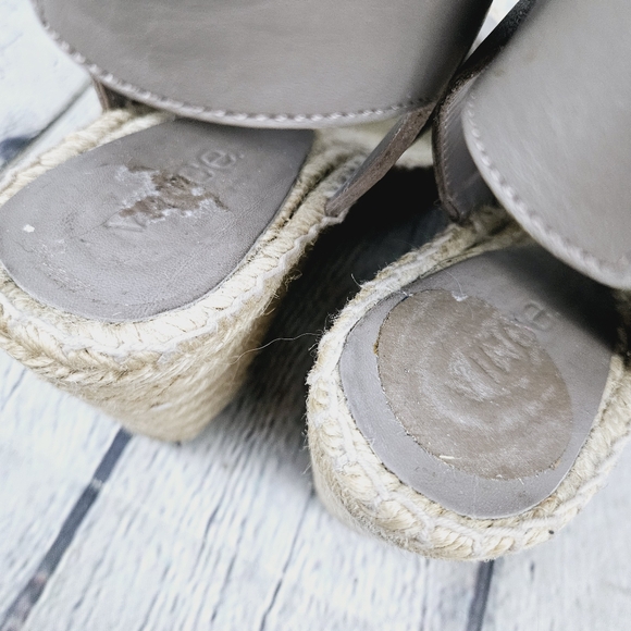 VINCE | Spencer leather open toe espadrille wedge sandals - Picture 9 of 12